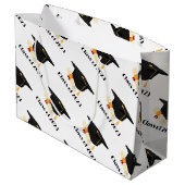 卒業モダンお祝いパーティー ラージペーパーバッグ (裏面アングル)