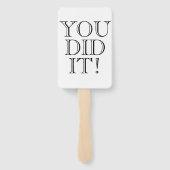 卒業モダンお祝い金ゴールド写真白 ハンドファン (裏面)