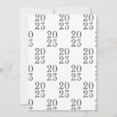 卒業モダンお祝い金ゴールド写真白 招待状 (裏面)