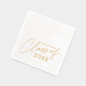 卒業モダンのスクリプトクラス 箔ナプキン (左)