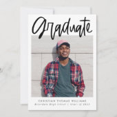 卒業モダンの脚本の数々の写真 案内状 (正面)