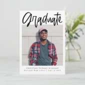 卒業モダンの脚本の数々の写真 案内状 (スタンド正面)