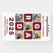 卒業モダンはっきりしたカスタマイズ5写真集 横断幕 (横)