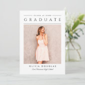 卒業モダンエレガントの発表 案内状 (スタンド正面)