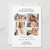 卒業モダンエレガントの発表 案内状 (裏面)