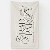 卒業モダンエレガントタイポグラフィ白黒 横断幕 (縦)