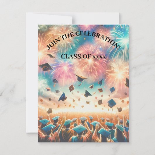 卒業モダンエレガント会 招待状 (正面)