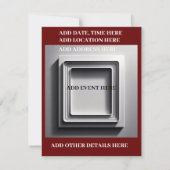 卒業モダンエレガント会 招待状 (裏面)