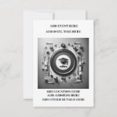 卒業モダンエレガント会 招待状 (裏面)