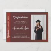 卒業モダンエレガント発表招待状 招待状 (正面)