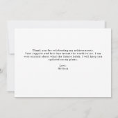 卒業モダンカスタムハート3写真 サンキューカード (裏面)