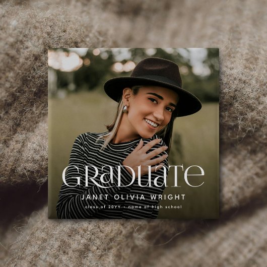 卒業モダンカスタム写真卒業 缶バッジ