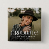 卒業モダンカスタム写真卒業 缶バッジ (正面)