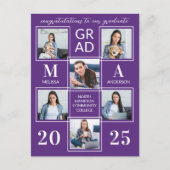 卒業モダンカスタム6写真部卒業 インビテーションポストカード (正面)