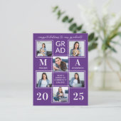 卒業モダンカスタム6写真部卒業 インビテーションポストカード (スタンド正面)