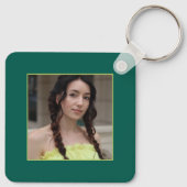 卒業モダンカラフルグリーンタイポグラフィ キーホルダー (裏面)