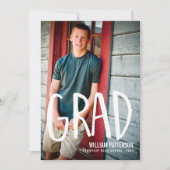 卒業モダンガイ写真卒業パーティー招待状 招待状 (正面)