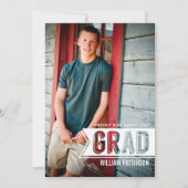 卒業モダンガイ写真卒業パーティー招待状 招待状 (正面)