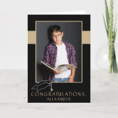 卒業モダンキャップの卒業写真 カード (正面)