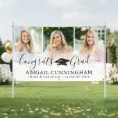 卒業モダンキャップスクリプト3 Photo Collage 横断幕