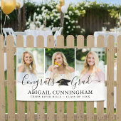 卒業モダンキャップスクリプト3 Photo Collage 横断幕