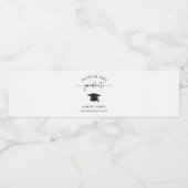 卒業モダンキャップ卒業パーティー ペットボトルラベル (シングルラベル)