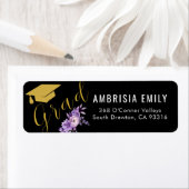 卒業モダンキャップ差出人住所ラベル ラベル (インサイチュ)