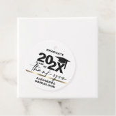 卒業モダンキャップ年金ゴールドホワイト |ありがとうございます フェイバータグ (インサイチュ)