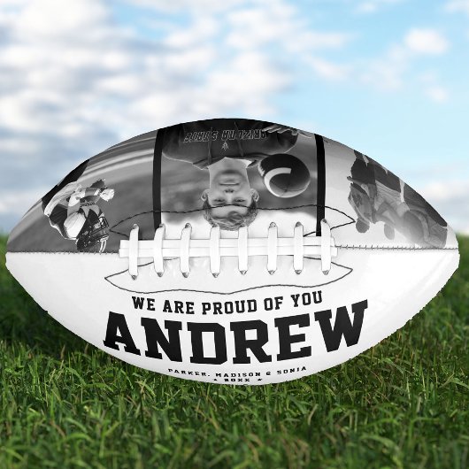 卒業モダンギフトクール白黒トレンディー アメリカンフットボール