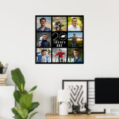 卒業モダンクラス年8写真コラージュ名 ポスター (ホームオフィス)