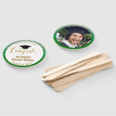 卒業モダングリーンと金ゴールド大学院写真 ハンドファン (組立なし)