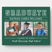 卒業モダングリーン3写真卒業 フォトプラーク (正面)