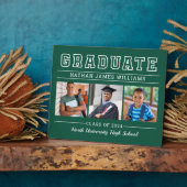 卒業モダングリーン3写真卒業 フォトプラーク (側面)