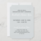 卒業モダンシンプルデザイン 招待状 (裏面)