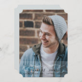 卒業モダンシンプルデザイン 招待状 (正面/裏面)