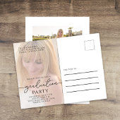 卒業モダンシンプル金ゴールドエレガント2枚 ポストカード