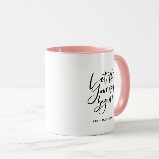 卒業モダンスクリプトおめでとうトレンディー引用文 マグカップ (正面右)