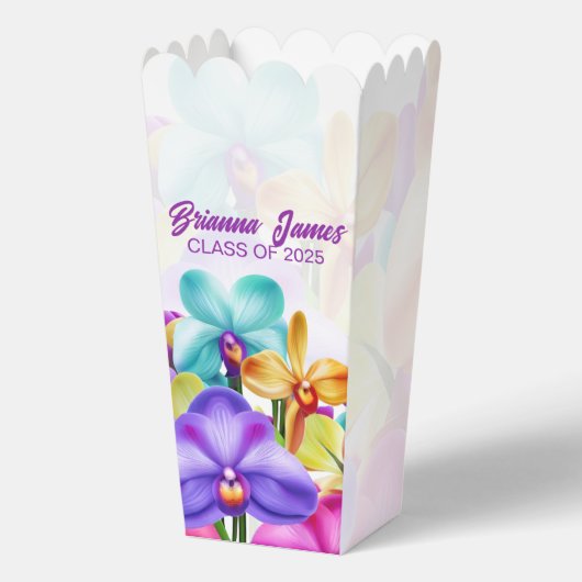 卒業モダンスタイリッシュポップコーンパーティーの特典ボックス フェイバーボックス (正面)