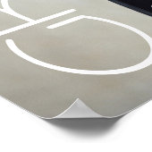 卒業モダンタイポグラフィの写真名 ポスター (角)