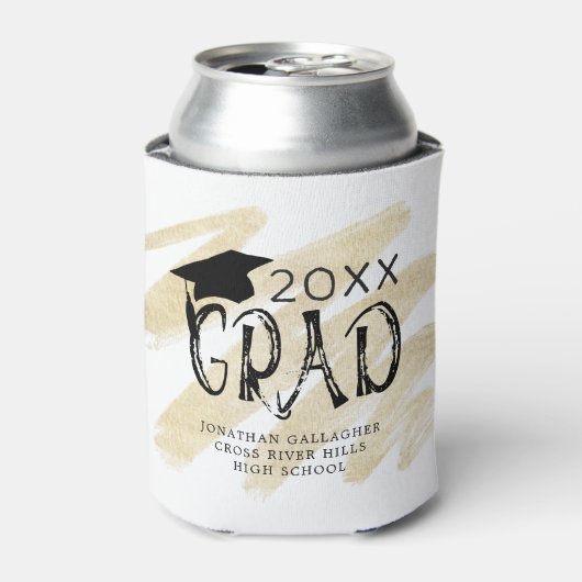 卒業モダンタイポグラフィグラードカスタムカラー 缶クーラー (缶正面)