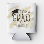 卒業モダンタイポグラフィグラードカスタムカラー 缶クーラー (正面)