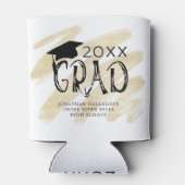 卒業モダンタイポグラフィグラードカスタムカラー 缶クーラー (裏面)