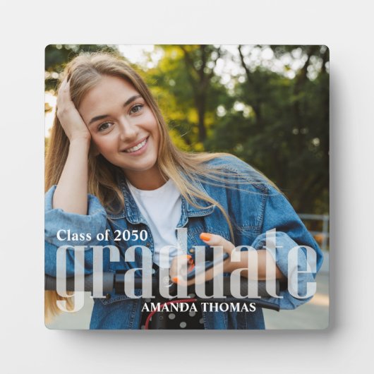 卒業モダンタイポグラフィシンプルミニマル フォトプラーク (正面)