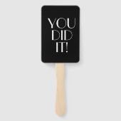 卒業モダンタイポグラフィスクリプトのコラージュ写真 ハンドファン (裏面)