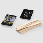 卒業モダンタイポグラフィスクリプトのコラージュ写真 ハンドファン (組立なし)