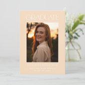 卒業モダンタイポグラフィ写真卒業招待状 招待状 (スタンド正面)