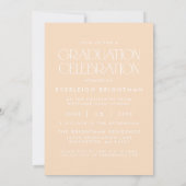 卒業モダンタイポグラフィ写真卒業招待状 招待状 (裏面)