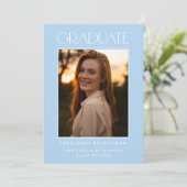 卒業モダンタイポグラフィ写真卒業招待状 招待状 (スタンド正面)