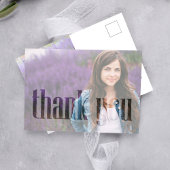 卒業モダンタイポグラフィ2写真テンプレート ポストカード