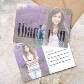 卒業モダンタイポグラフィ2写真テンプレート ポストカード